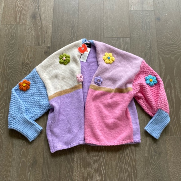 Cider | Sweaters | Cider Floral Crochet Knit Cardigan | Poshmark